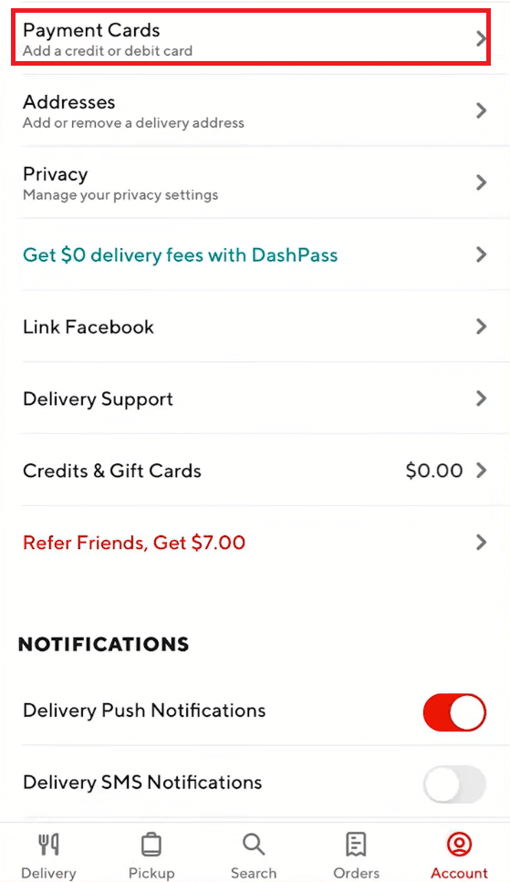 Cómo eliminar la tarjeta DoorDash como método de pago HowToHi