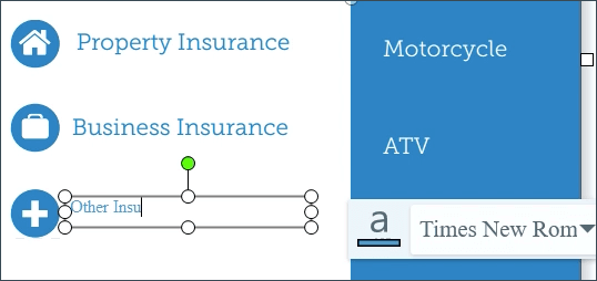 Capture d'écran montrant le texte modifiable d'une image précédemment plate dans Snagit.