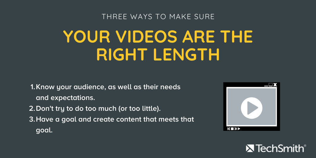 Tre modi per assicurarti che i tuoi video abbiano la lunghezza giusta. Il testo è lo stesso del paragrafo seguente.