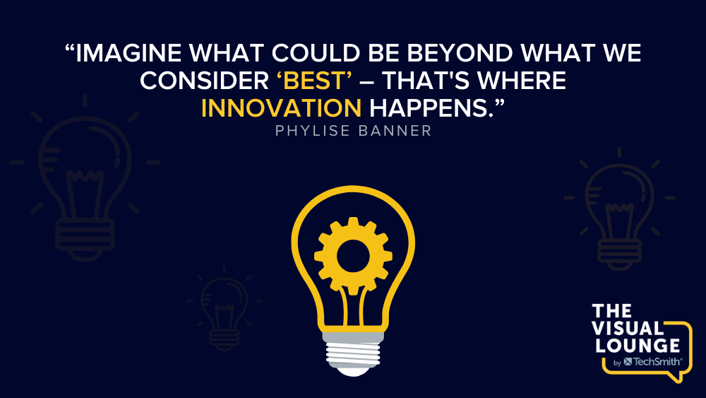 "Immagina cosa potrebbe esserci al di là di ciò che consideriamo 'migliore': è qui che avviene l'innovazione." – Stendardo di Phylise