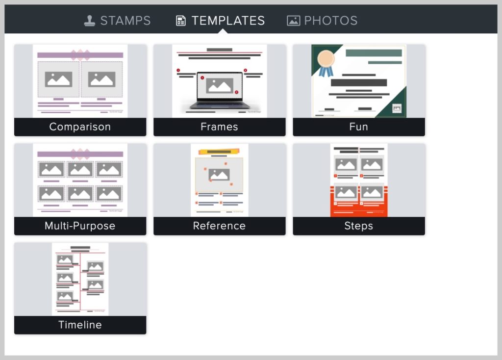 modèles de référence rapide pour Snagit 2020