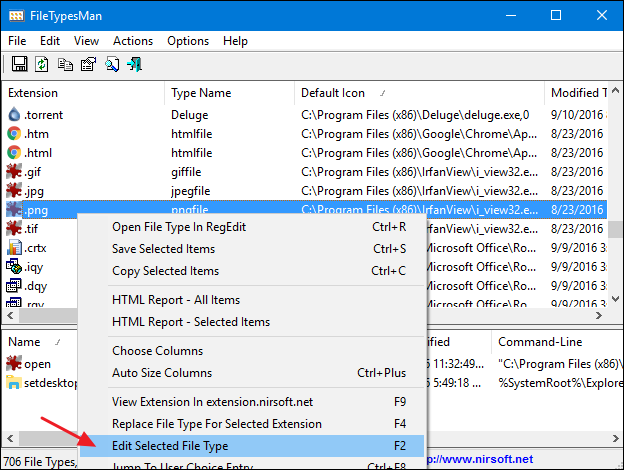 fereastra filetypesman