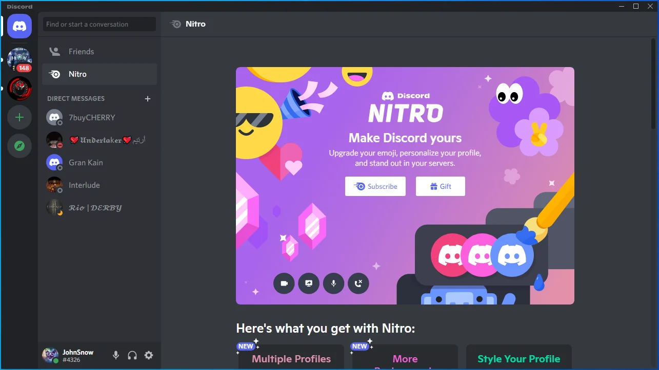 Luncurkan aplikasi Discord.