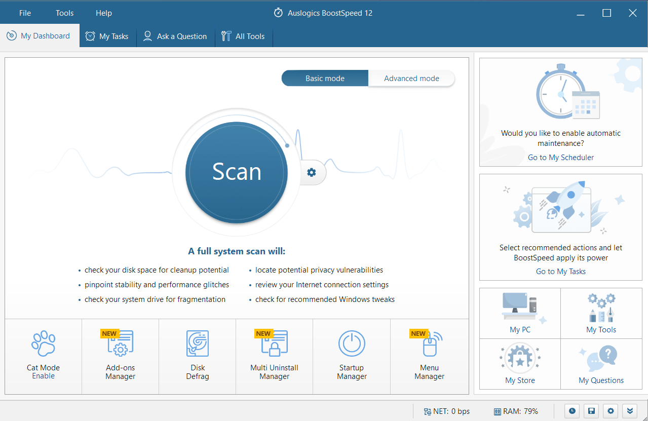 스캔 버튼을 클릭하여 PC의 성능 관련 문제를 확인하십시오.