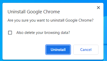 Haga clic en Desinstalar para completar el proceso de desinstalación.