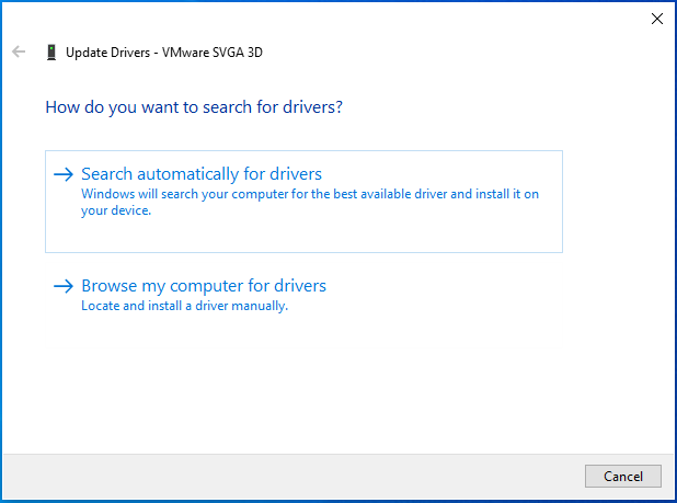 Seleccione "Buscar controladores automáticamente" para actualizar el software de su controlador.