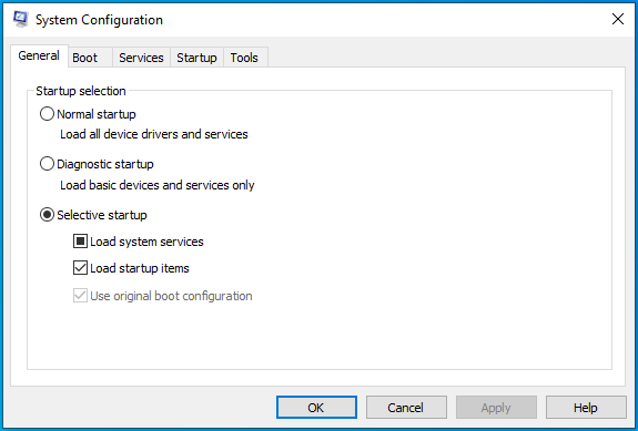 Navegue por la ventana Configuración del sistema.