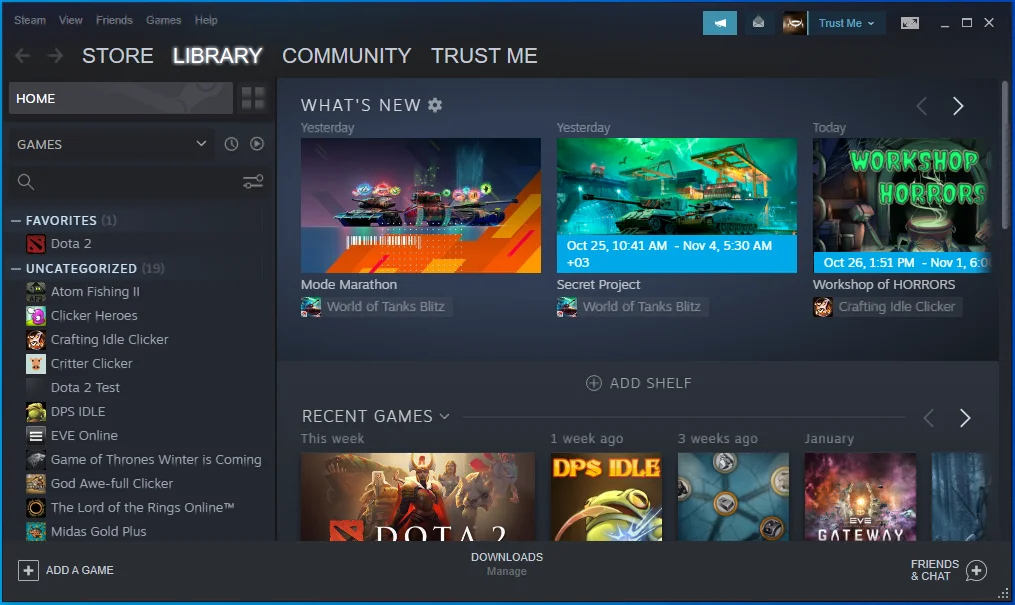 เปิด Steam บนพีซีของคุณ