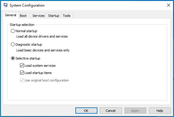 Se abrirá la ventana Configuración del sistema.