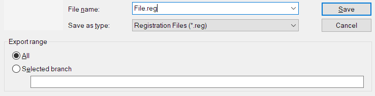 Enregistrez votre fichier .reg et attribuez-lui un nom.