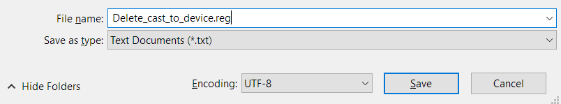 [保存]をクリックしてファイルを保存します。