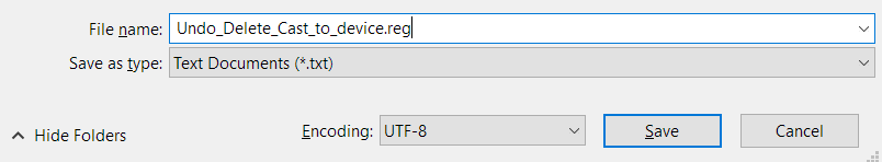 Pilih Simpan untuk menyimpan file.