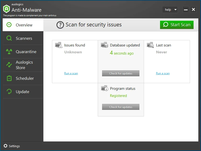 ลองเรียกใช้ Auslogics Anti-Malware เพื่อแก้ไขปัญหา