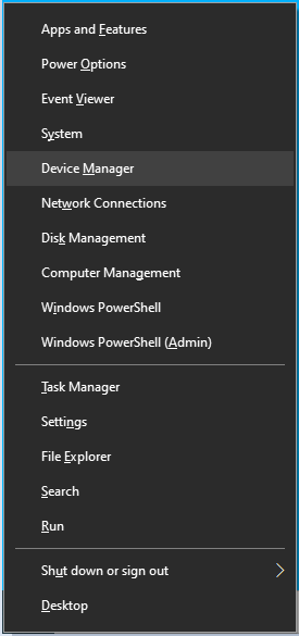 Arahkan ke Device Manager di menu Power User.