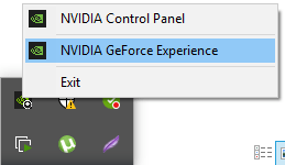 Seleccione Experiencia NVIDIA GeForce.