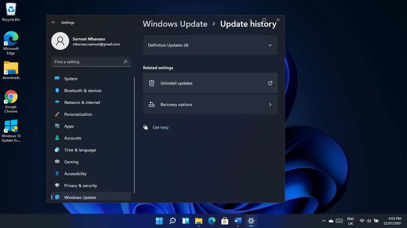 Cum să vezi istoricul actualizărilor Windows 11?