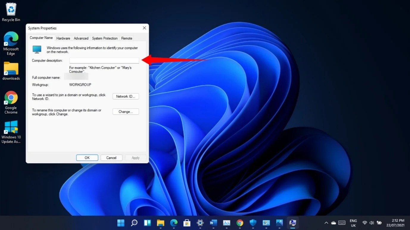 ¿Cómo ver la ventana de diálogo Propiedades del sistema en Windows 11?