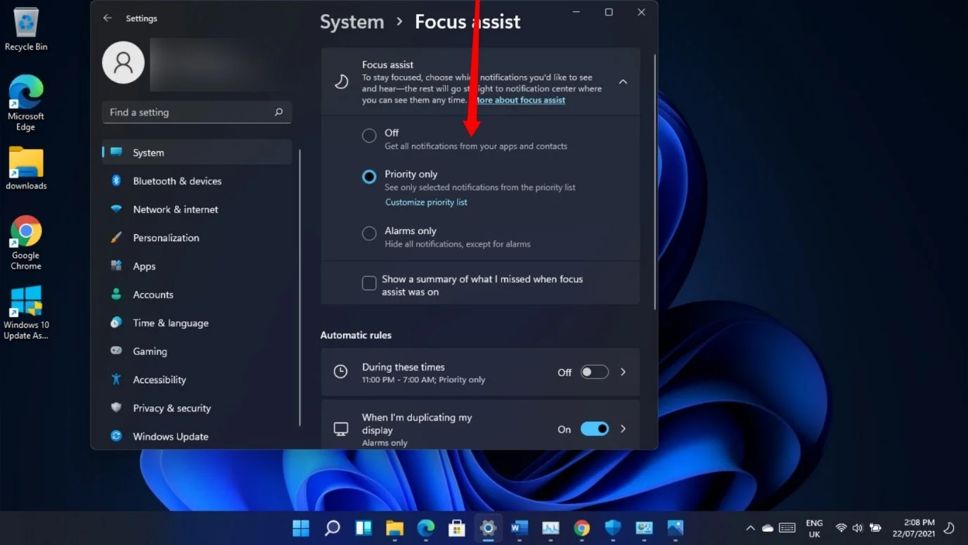 Como usar o Focus Assist no Windows 11?