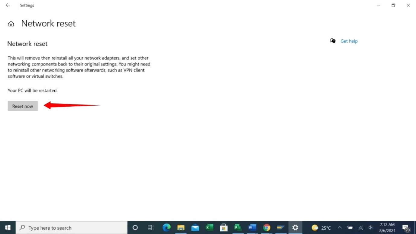 ¿Cómo restablecer una red en Windows?