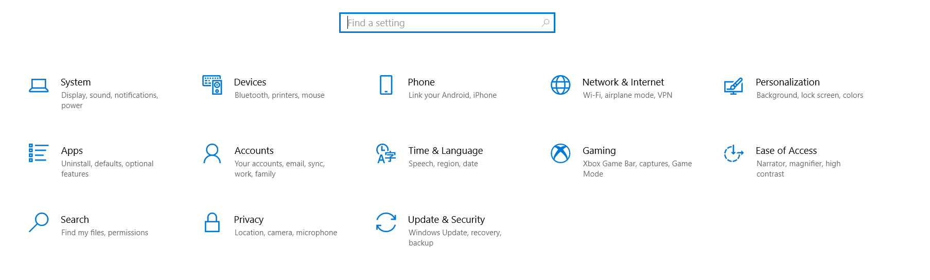 حدد Windows Update من لوحة الإعدادات.