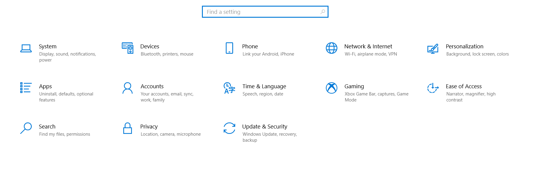 Selecione Aplicativos em Configurações.