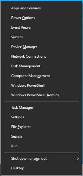 เปิดเมนู Power User และเลือก Device Manager