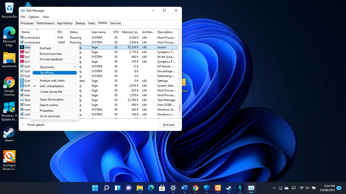 วิธีตั้งค่าความสัมพันธ์ของ CPU ใน Windows 11