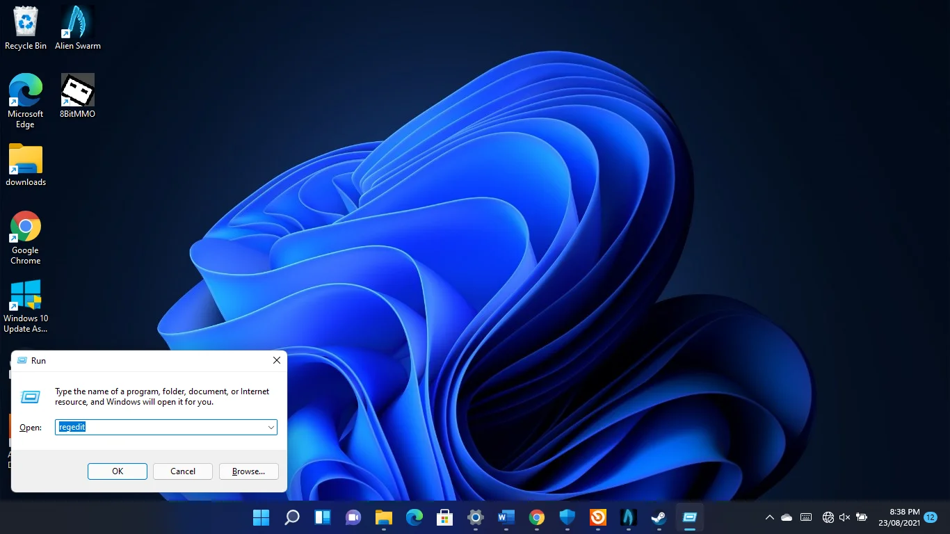 Gunakan REGEDIT di Command Prompt Windows 11