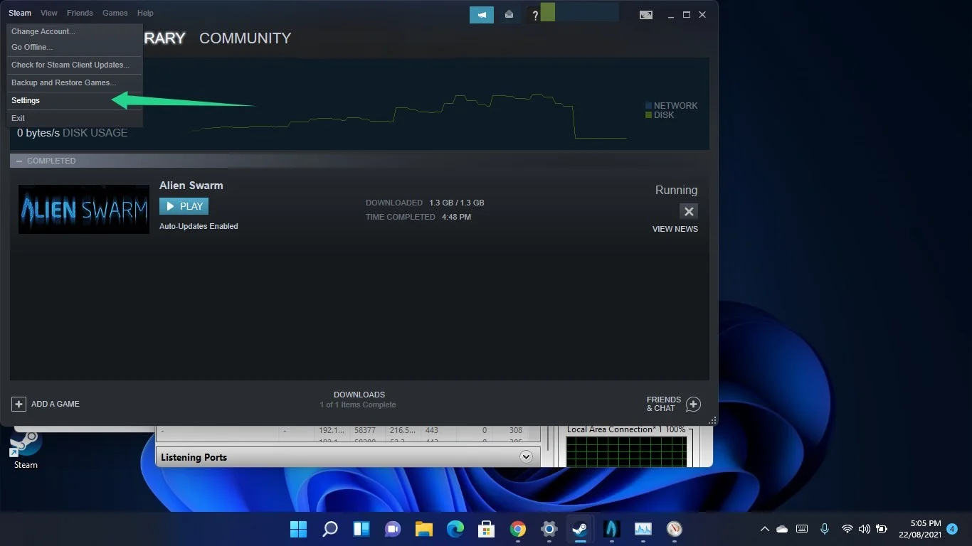 วิธีตรวจสอบ FPS ผ่านอินเทอร์เฟซ Steam บน Windows 11