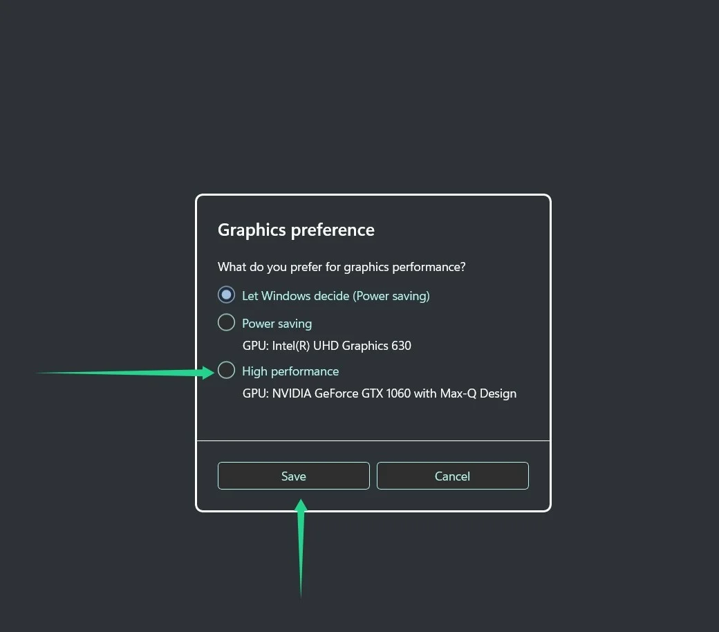 Windows 11에서 높은 그래픽 성능을 선택하는 방법