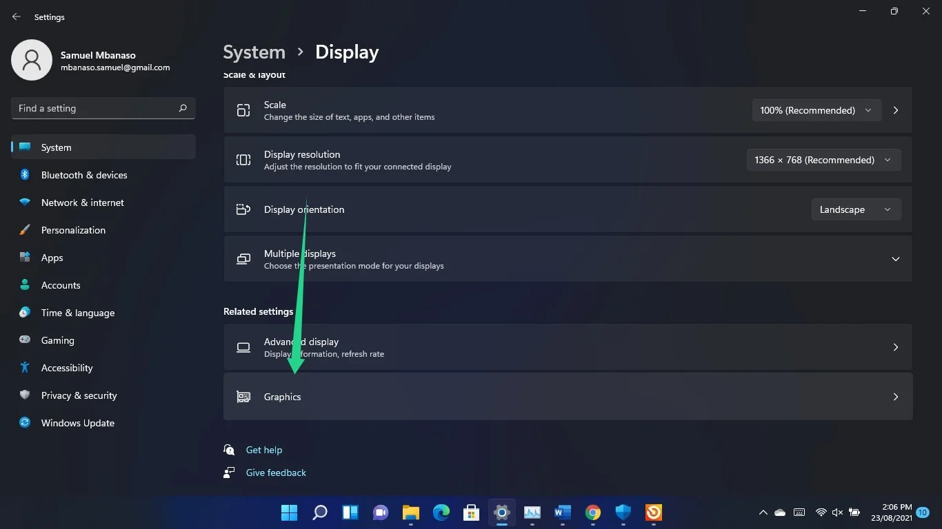 Modificar las opciones de Gráficos usando la Configuración relacionada