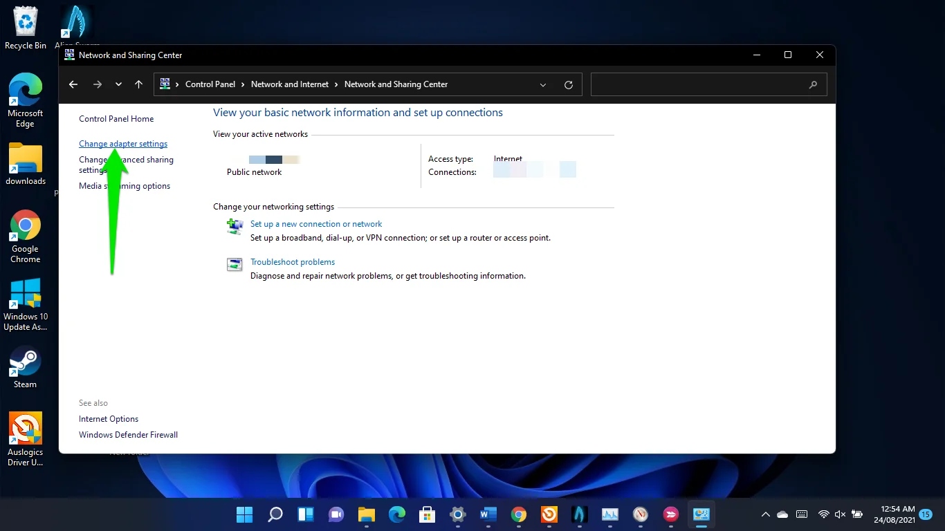 Cómo cambiar la configuración del adaptador en Windows 10