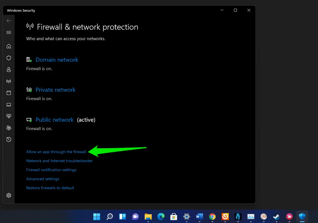 Como permitir um aplicativo através do Firewall do Windows 11