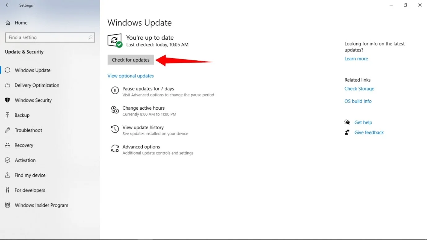 Suchen Sie unter Windows 11 nach Updates