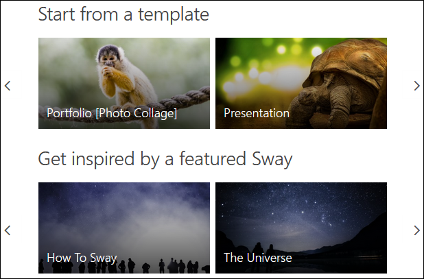 Une liste de modèles Sway