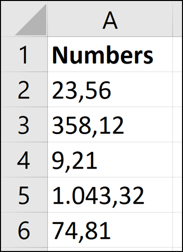 Formati numerici europei per la conversione