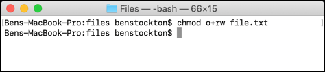 Un uso alternativo di chmod sul terminale macOS