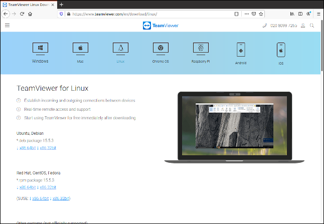 TeamViewer-Linux-Download-Seite.