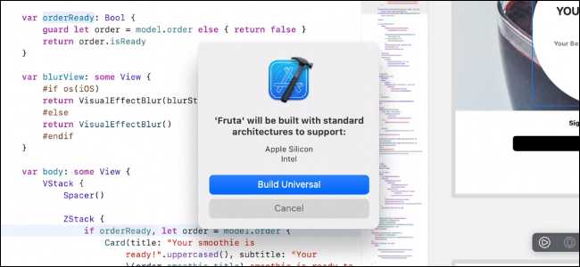 在 Xcode 中构建通用应用程序