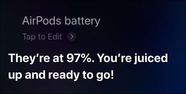 Usando Siri para verificar a bateria do AirPods no iPhone