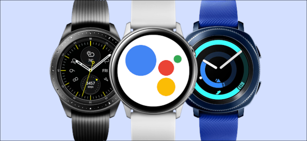 Google Assistant rodando em um smartwatch Samsung.