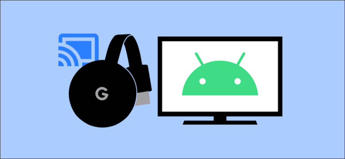 شعارات Android و Chromecast.