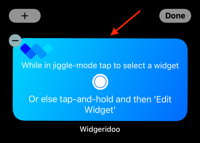 Ketuk Widget Widgeridoo Setelah Menambahkannya