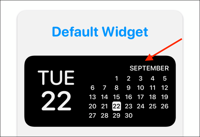 Appuyez sur l'aperçu du widget dans Widgetsmith