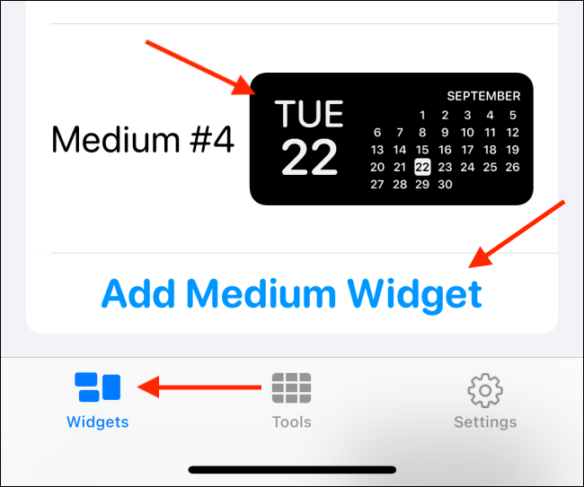 สร้างวิดเจ็ตใหม่ใน Widgetsmith