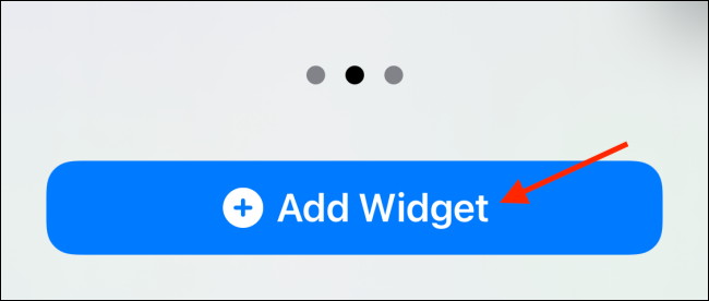 Tocca "Aggiungi widget".