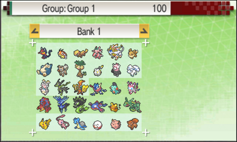 L'interface de la Banque Pokémon