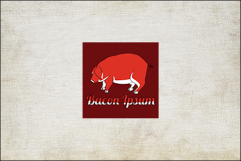 Das Bacon Ipsum-Logo.