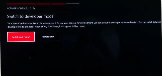 Wechseln Sie auf der Xbox in den Entwicklermodus