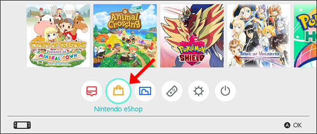 การเลือก eshop ของ nintendo switch